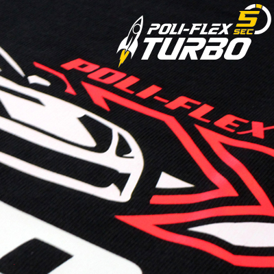With a huge range of 69 colors, in different finishes, <b>POLI-FLEXr&reg; TURBO</b> ticks all the boxes on almost all fabrics and for all types of usages. Not only fast to apply and very easy to use, <b>TURBO</b> films are helping to save energy and reduce your costs. While its popular use is on delicate fabrics, due to an application temperature of 265&deg; F at a press time of 5 seconds, <b>TURBO</b> can also be applied at 320&deg; F in only 3 seconds. This will make a huge difference to your workflow. The end users will love the unique matte finish of the standard colors and the extremely durable and high-end quality textile decoration that will maintain forever its initial color and properties, even when exposed to tough washing and drying conditions.